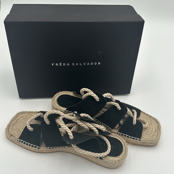 Freda Salvador Women's Lucy Espadrille Ankle Tie Sandals Size 9 with Box - Picture 5 of 7